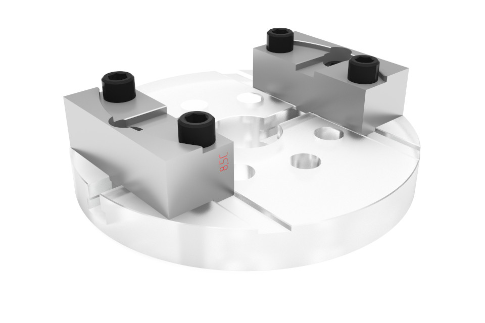 Set of half-round yoke adapters as per standard 8.5C