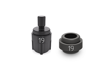Set of center punch for U-joints 19 mm, 4 beams and corresponding rest