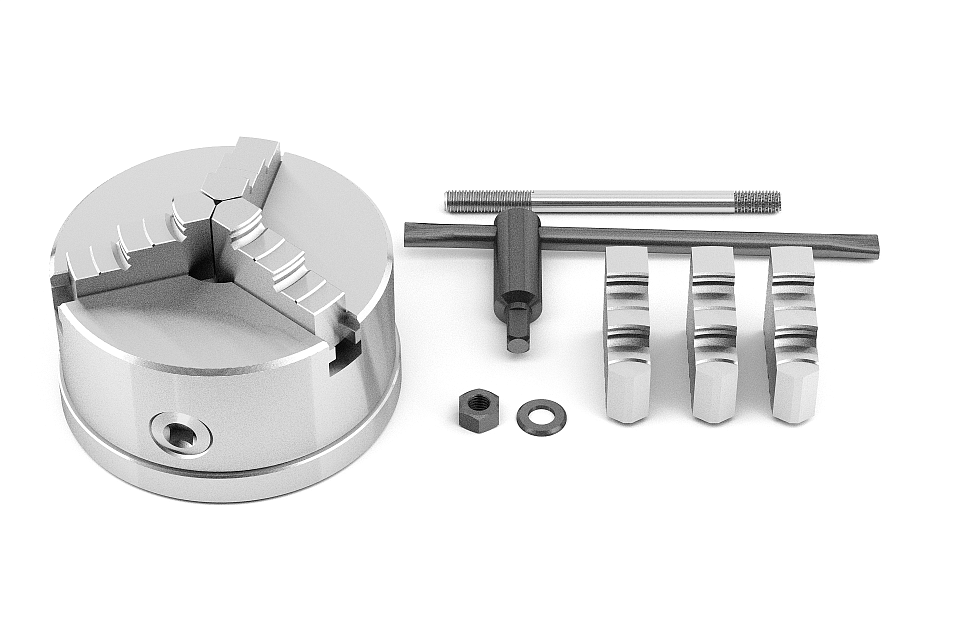 Set of self-centering chucks