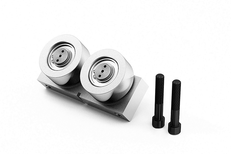 A set of rollers with a holder