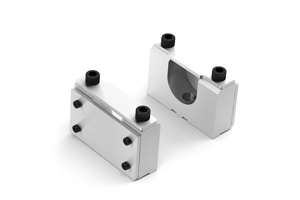 Half-Round Yoke adapters as per standard 55x163.5 mm from the manufacturer Enset