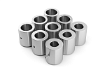 Set of centering cups for cardan shafts
